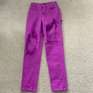 Purple fashion nova jeans